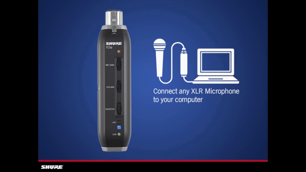 Conversor de áudio XLR/USB Shure X2U