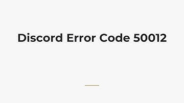 Discord Error Code 50012