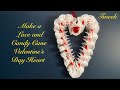 How to make a Lace &amp; Candy Cane Heart using a simple Crochet stitch