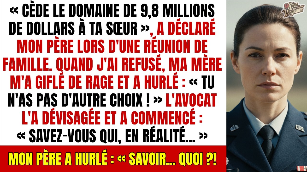 La semaine dernière, mon père a fait venir toute la famille pour m’annoncer qu’il me déshéritait au profit de ma sœur. Il a posé les papiers devant moi, certain que j’allais m’incliner. Ma mère a...