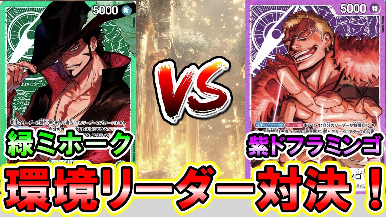 Environment Leader] Green Mihawk vs. Purple Doflamingo! [One Piece 