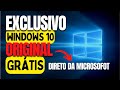 Como baixar o windows 10 atualizado 100 grtis  ativao original para sempretutorial