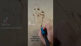 Quick Tip: #woodburning Realistic Hair / Blocking In #shorts #drawingwithfire #pyrography