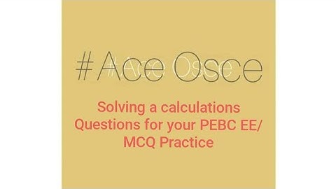 Allegation with 3 ingredients - calculations questions for your PEBC EE/OSCE practice with AceOSCE✨