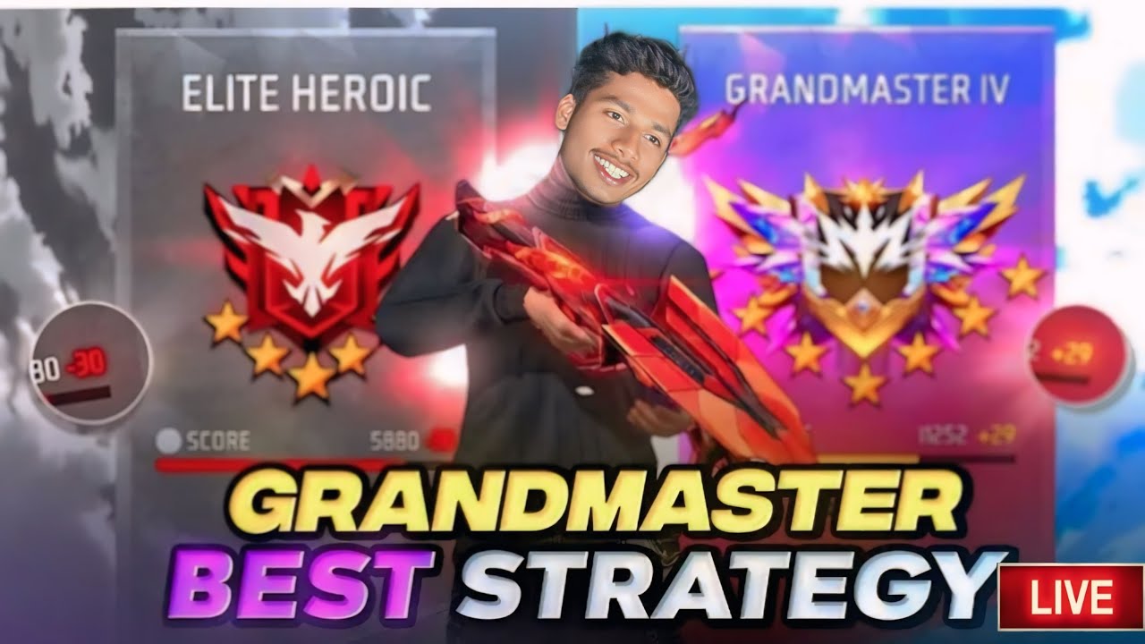 Grandmaster Live Rank Push free fire Telugu PBG PANDU YT is live ...