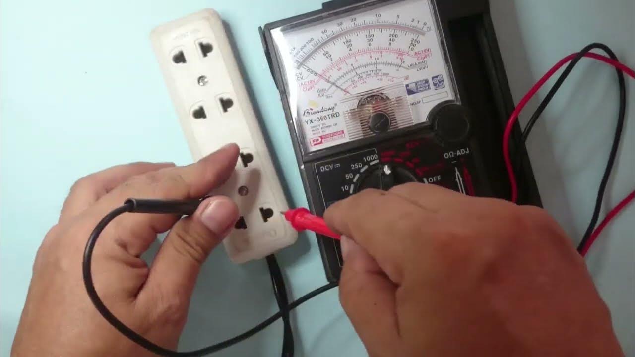 PAANO GAMITIN ANG ANALOG MULTITESTER O MULTIMETER SA AC OUTLET