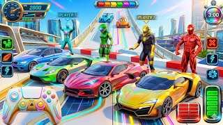 Superhero Car Stunt Game Extreme Car Drifting - Impossible GT Car Stunt Racing Android Gameplay  screenshot 1