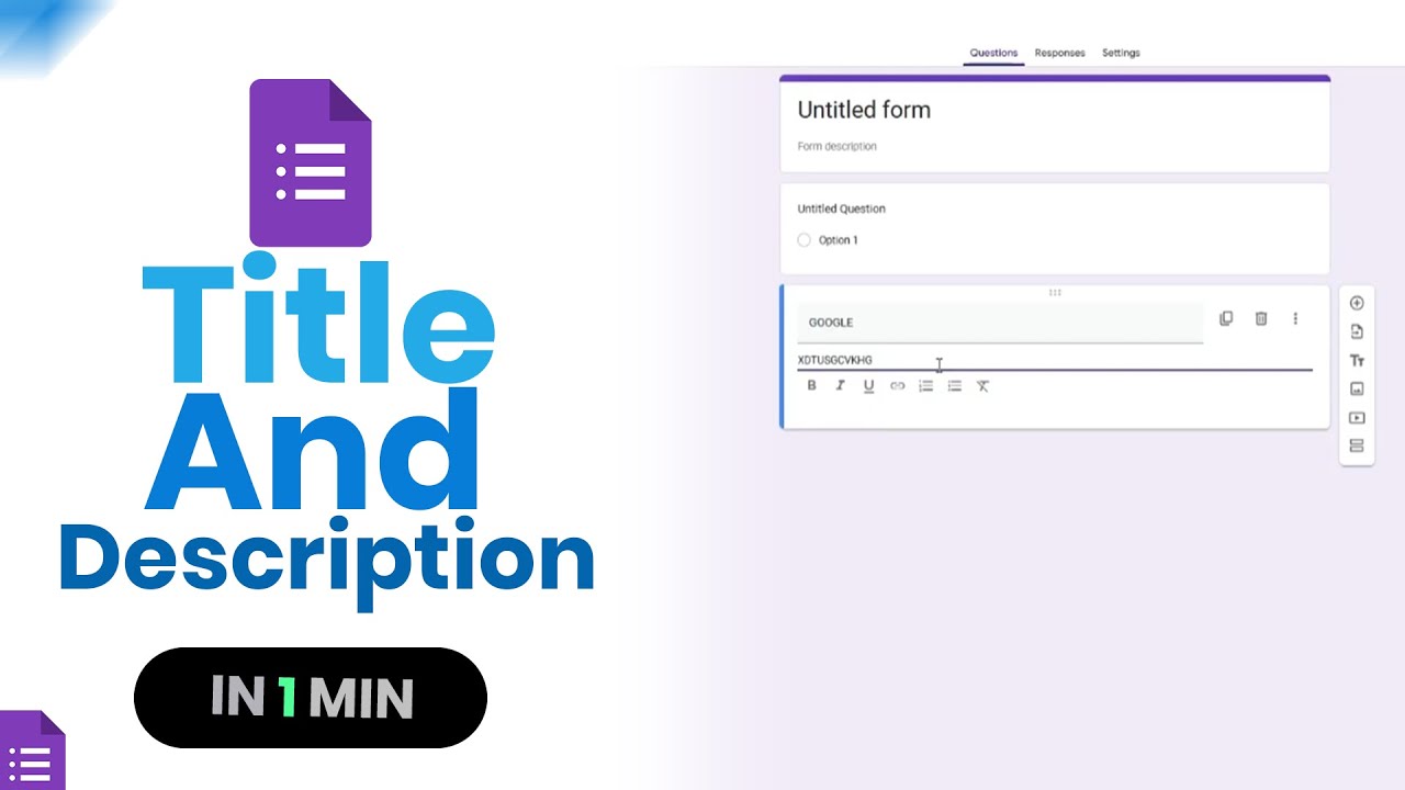 Как добавить заголовок и описание в форму Google [просто]