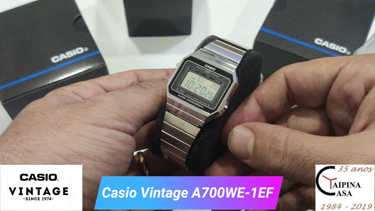 CASIO A700WE-1AEF⎪A700WE-1A⎪Original⎪Vintage ICONIC⎪Retro⎪PLATA⎪Extra Plano