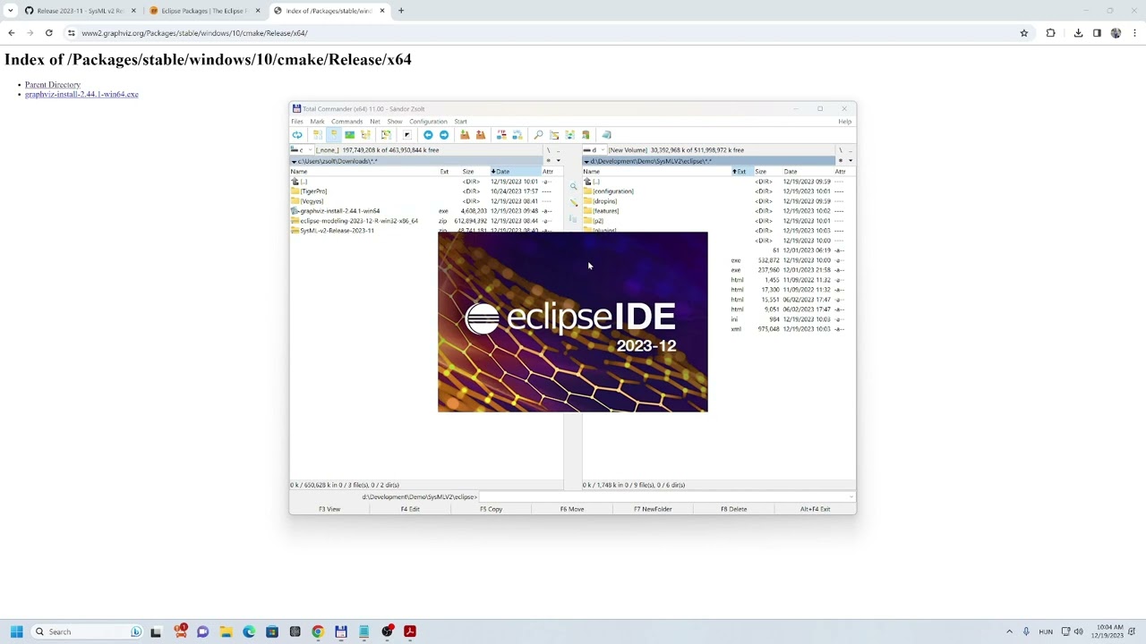 Installing SysML V2 reference implementation for Eclipse on a local computer