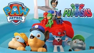 Pj Masks & Paw Patrol Pool Party Toy Review Konas2002
