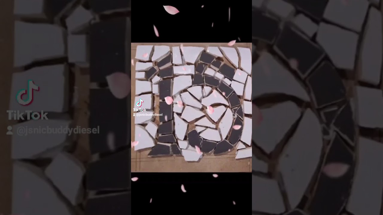 Mosaic house number DIY