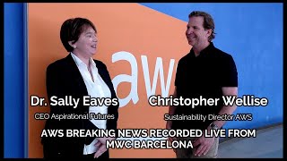 Sally interviews Chris Wellise, Sustainability Director @AWS live from MWC22 Barcelona screenshot 2