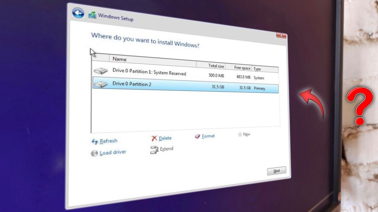 Where Do You Want To Install Windows? Solution | Window Partition Kaise ...