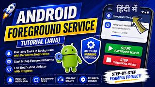 Foreground Service with Notification in Java Android App | Complete Tutorial | IT WALA | HINDI-हिंदी