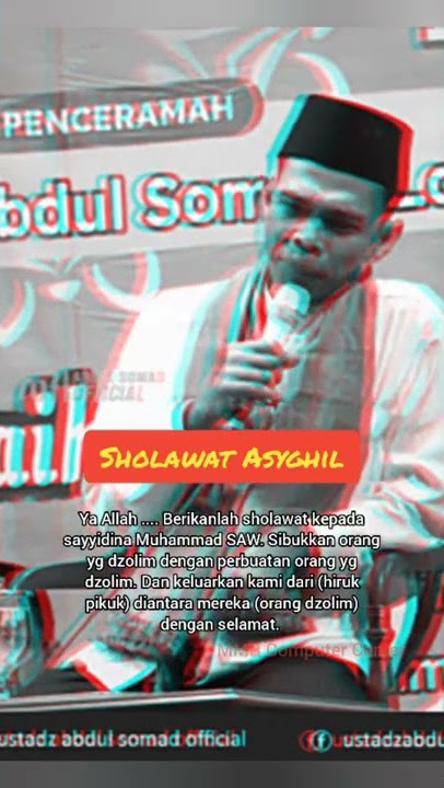 UAS | Sholawat Asyghil dan artinya.
