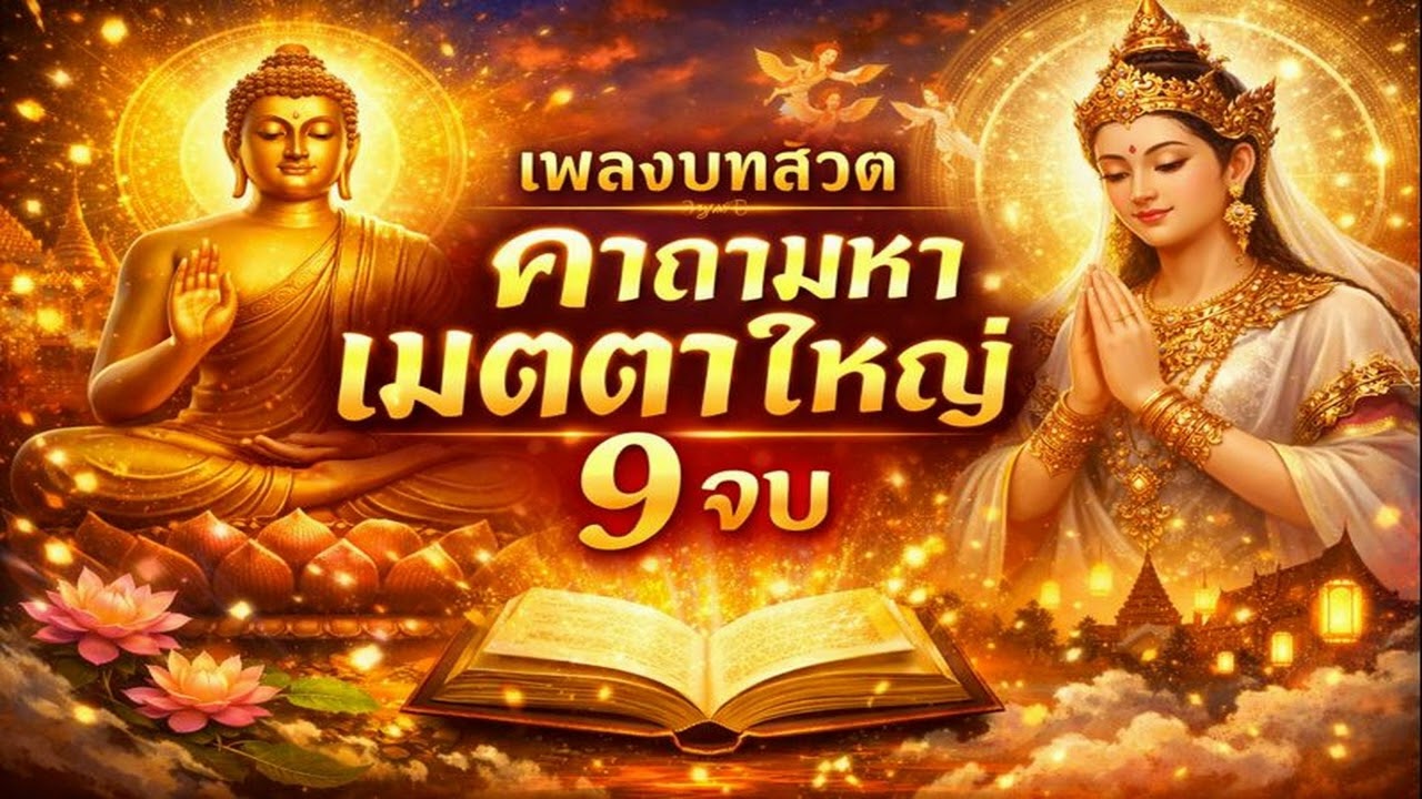 เพลงบทสวดคาถามหาเมตตาใหญ่ 9 จบ พลิกชะตาชีวิต แก้กรรม ตัดเวรภัย หลับฝันดี #9จบ