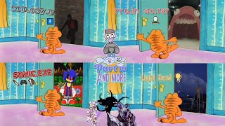 Garfield Answers The Door To Random Strangers 10 Light Head Train Eater Sonic.exe Scp-087-B