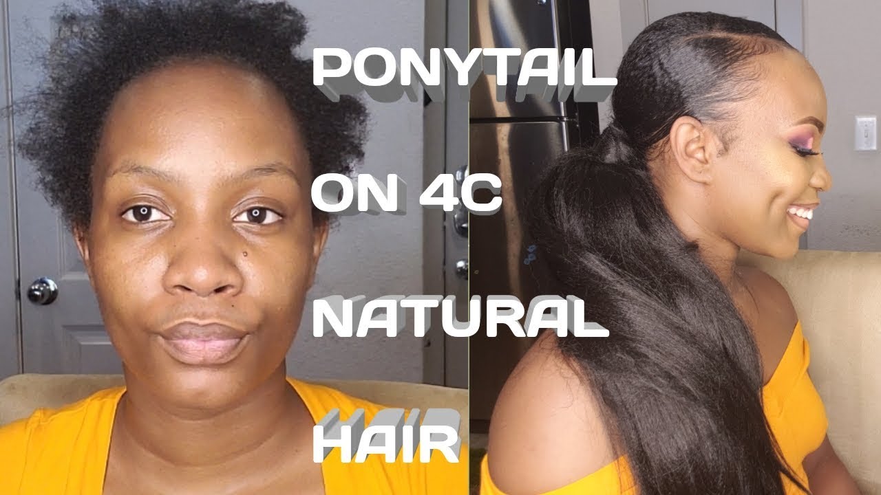How To Do a Sleek Ponytail On 4C Natural Hair Using Murray Edge Waxjalia walda YouTube