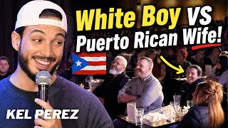 WHITE BOY VS PUERTO RICAN WIFE! | Kel Perez Crowd Work