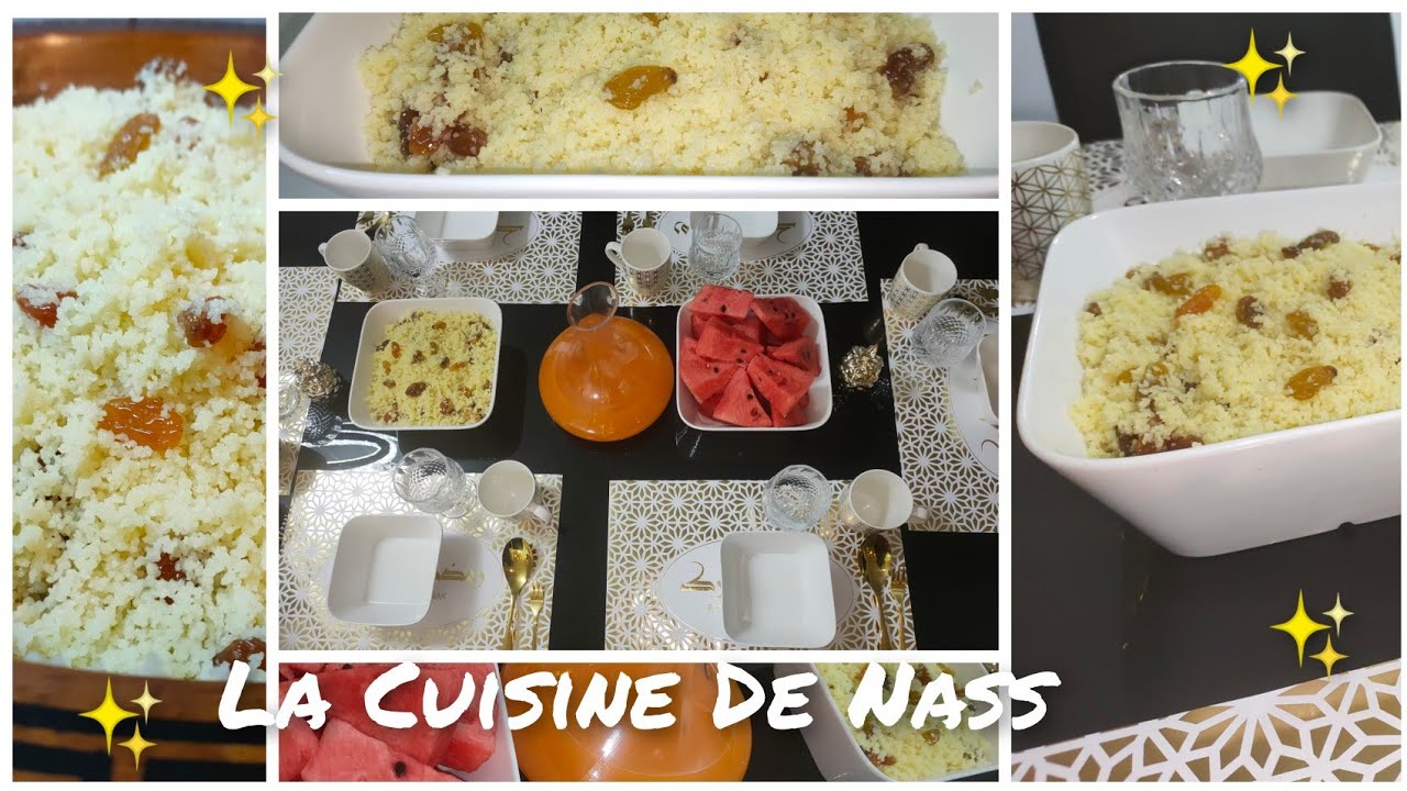 🌃✨ COUSCOUS ✨🌃 aux raisins secs ✨🌃(MESFOUF)