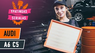 Kaip pakeisti Variklio oro filtras AUDI ALLROAD (4BH, C5) - vaizdo vadovas