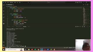 Python Linked List Implementation with Menu-Driven Program