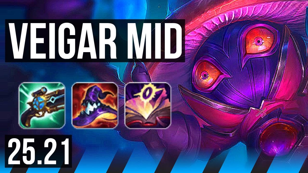 VEIGAR vs YONE (MID) | 10/2/5, 700+ games, Dominating | EUW Master | 25.21