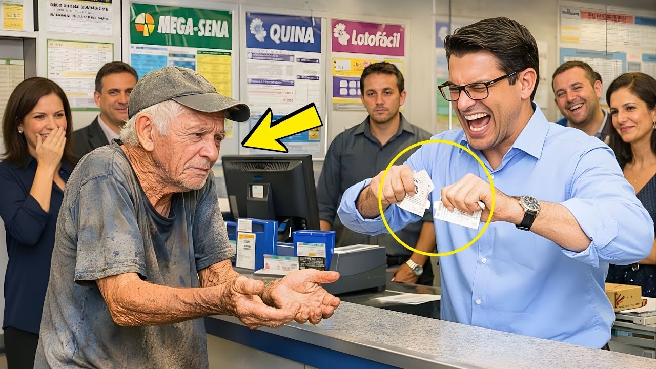 DONO DE LOTÉRICA RASGA BILHETE DO POBRE IDOSO... SEM SABER QUE ERA O PRÊMIO DE 50 MILHÕES DE REAIS