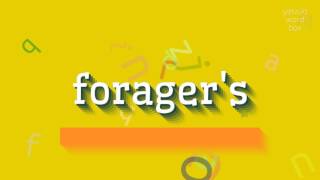 HOW TO SAY FORAGER'S? #forager's