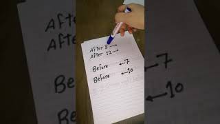 After & before.kg& prim 1.first term. math. ماث. اولي ابتدائي. التيرم الاول