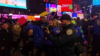 2024/2025 NYE ball drop Live From Times Square in New York City on 12/31/2024 outside Bubba Gump