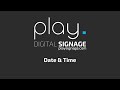 Date and time plugin for digital signage