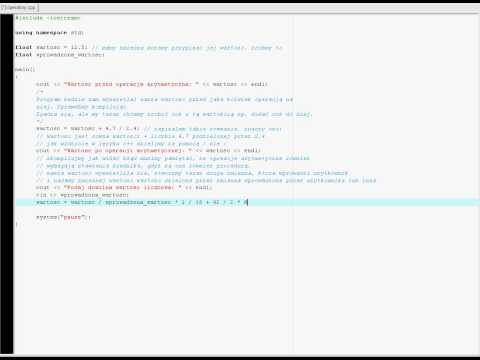 C++ Video Kurs Lekcja 4 Operatory Arytmetyczne