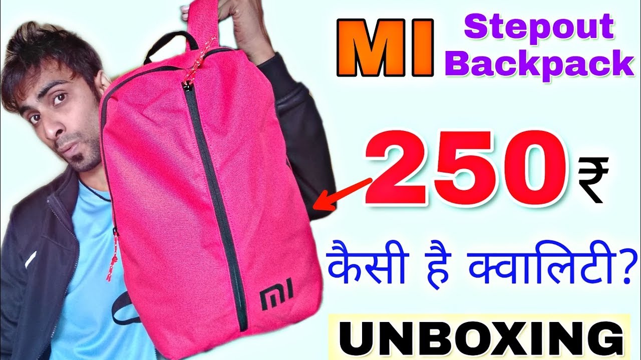 New MI Stepout 250rs Backpack | Mini Stylish Backpack With Lots Of ...