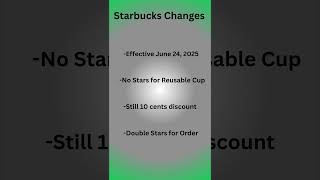 No More 25 Stars Starbucks Changes Rewards for Reusable Cups #shorts