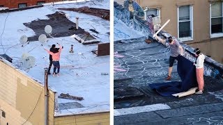 Guy Captures New Yorkers On Rooftops In Quarantine