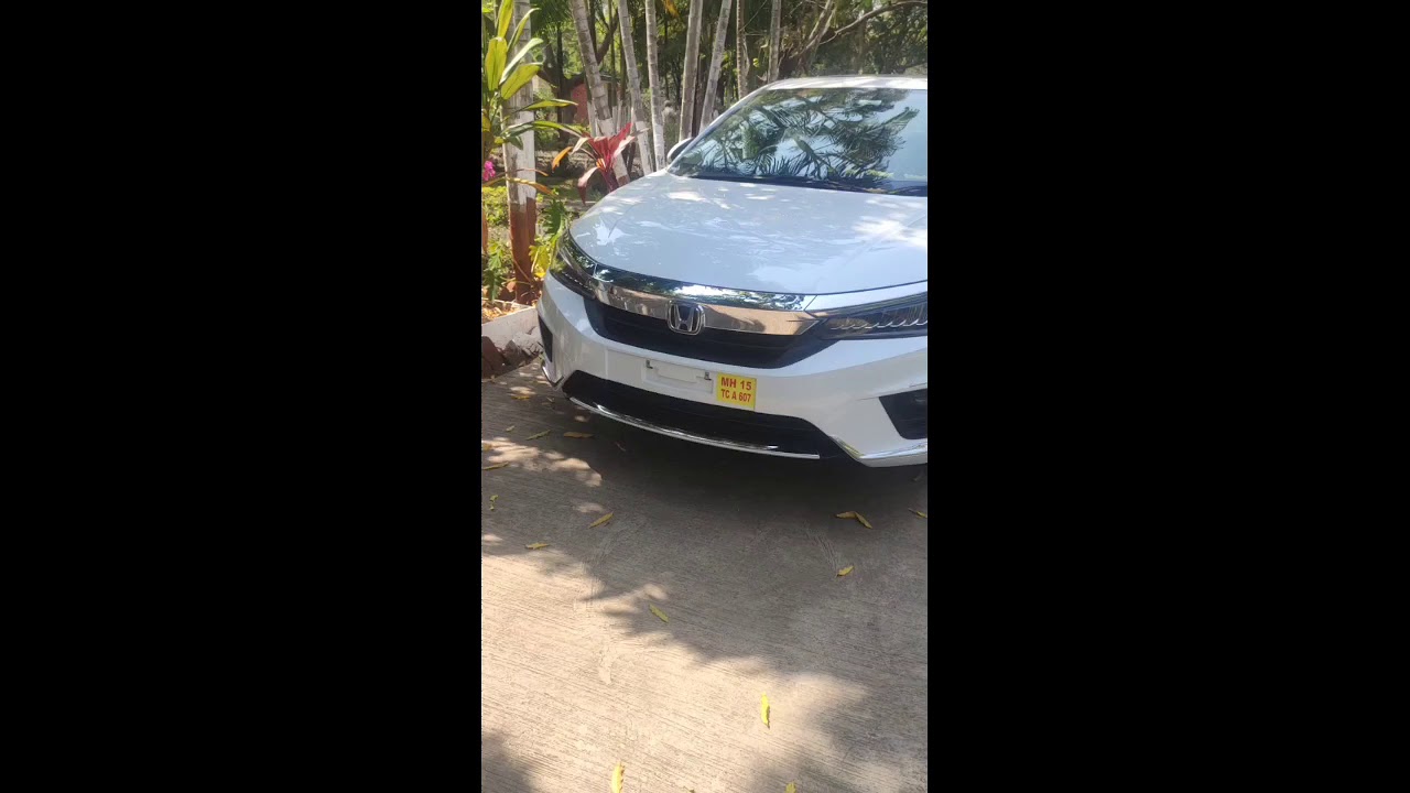 Honda City 2020 ZX white color look with chrome plates accessories