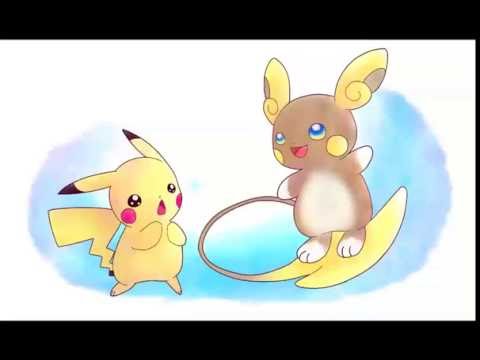 ピカチュウとアローラライチュウを描いてみました Youtube