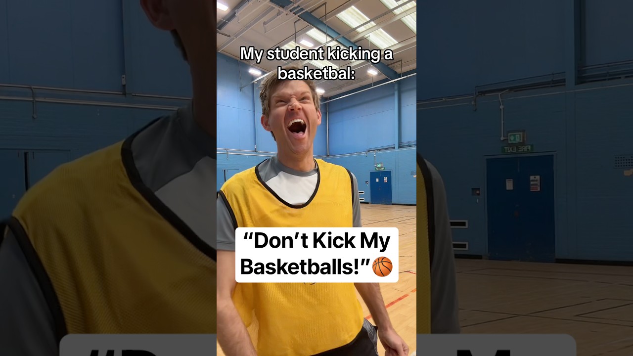 “Dont ever kick my basketballs!”🏀 #schoollife #students #teachers #pe