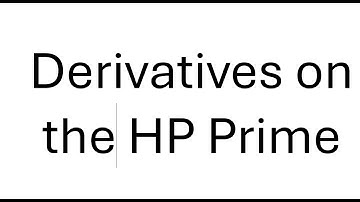 Derivatives on the HP Prime