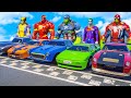 SpiderHulk FOUND RACE Challenge | Fusion Superheroes SuperCars Racing Competition (Funny Contest)