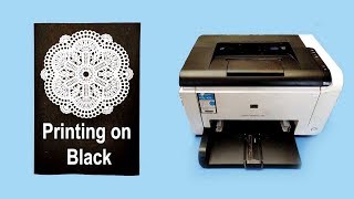 How to print on Black Paper with white ink - using laserjet Printer