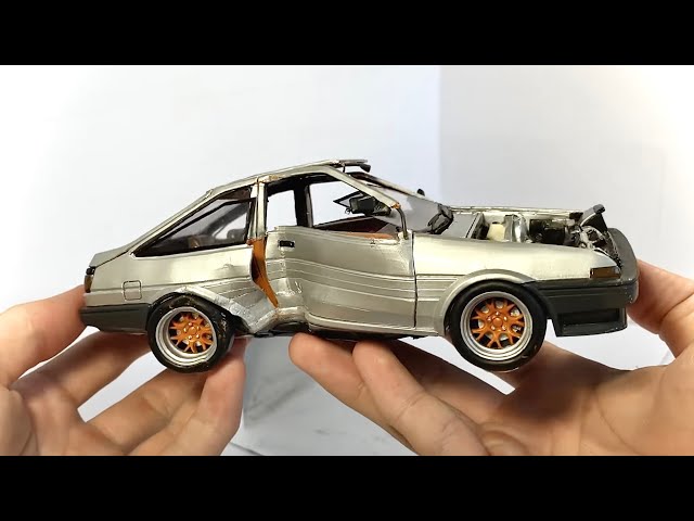 Crash Test Toyota ae86 crashed the car, total destruction