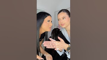 😱 She asked us for a straightening treatment 😱 So we straightened their hair 😳 #asmr #curlyhair