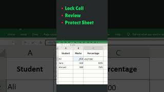 Protect Excel Formulas from Accidental Changes #exceltips #exceltricks #microsoftexcel