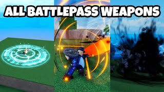 All Battlepass Weapons Showcase [King Legacy]