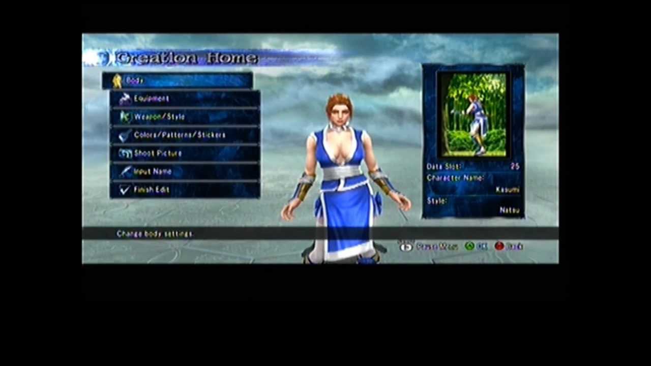 Soul Calibur 5 Creation - Kasumi - YouTube