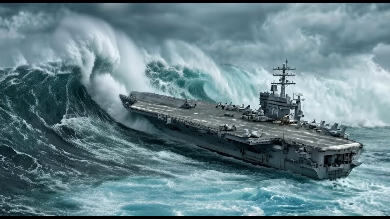 Massive Tsunami Hits Giant Army Ship | Realistic Destruction Simulation