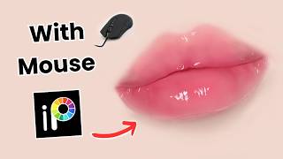 How to draw Realistic glossy Lips 👄 Ibis Paint